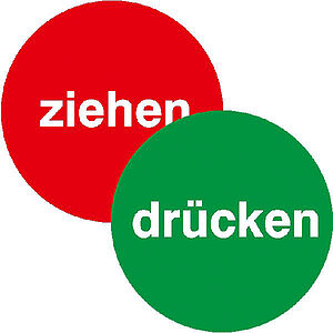 Türschild, zweiseitig | Drücken / Ziehen 21.G6010 Türschild, zweiseitig | Drücken / Ziehen