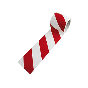 SafetyMarking Warnmarkierungsband | rot/weiß, PE-Folie, selbstklebend 35.1187 SafetyMarking Warnmarkierungsband | rot/weiß, PE-Folie, selbstklebend
