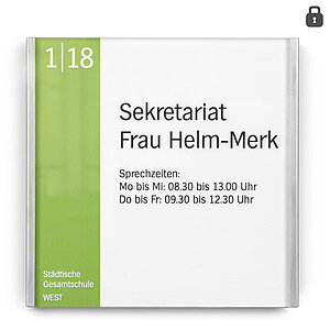 LITE Secure Türschild | stilvolle Beschilderung aus Acrylglas und Edelstahl mit Einlagensicherung LT2010 LITE Secure Türschild | stilvolle Beschilderung aus Acrylglas und Edelstahl mit Einlagensicherung
