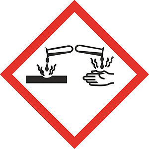 GHS-Gefahrensymbol 05 Ätzwirkung | Gefahrstoffetikett, selbstklebend 21.B1023 GHS-Gefahrensymbol 05 Ätzwirkung | Gefahrstoffetikett, selbstklebend