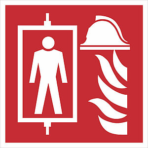 Brandschutzschild - langnachleuchtend | Feuerwehraufzug 38.A5050 Brandschutzschild - langnachleuchtend | Feuerwehraufzug