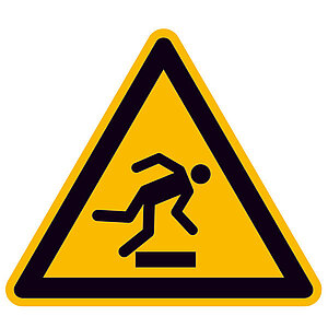 Warnschild | Warnung vor Hindernissen am Boden 11.A8180 Warnschild | Warnung vor Hindernissen am Boden