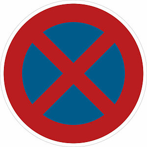 Verkehrsschild | Absolutes Haltverbot VZ: 283 21.5186 Verkehrsschild | Absolutes Haltverbot VZ: 283