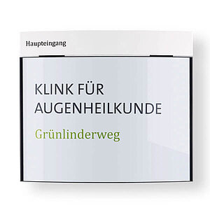 PacificX Infotafel A3 Querformat | leicht gewölbtes Wandschild mit weißer Kopfleiste zum Beschriften