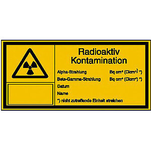 Warn-Kombischild - Strahlenschutz | Radioaktiv Kontamination 21.2140 Warn-Kombischild - Strahlenschutz | Radioaktiv Kontamination