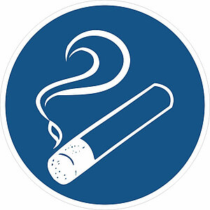 Gebotsschild | Rauchen gestattet