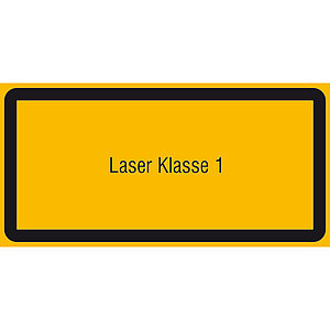 Warn-Zusatzschild - Laserkennzeichnung | Laser Klasse 1