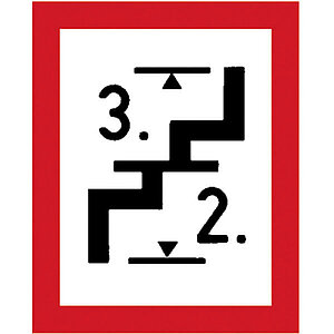 Hinweisschild für die Feuerwehr | Hinweisschild auf eine Treppe, die nicht zum Dachgeschoss 11.2694 Hinweisschild für die Feuerwehr | Hinweisschild auf eine Treppe, die nicht zum Dachgeschoss