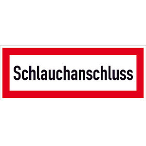 Hinweisschild für die Feuerwehr | Schlauchanschluss