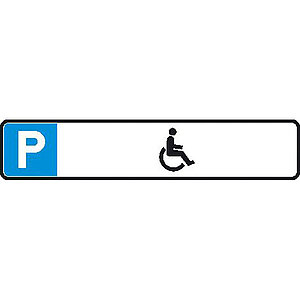 Parkplatzschild zur Reservierung | Symbol: P, Symbol: Rollstuhlfahrer 11.5550 Parkplatzschild zur Reservierung | Symbol: P, Symbol: Rollstuhlfahrer