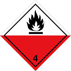 SafetyMarking Gefahrzettel nach ADR | Klasse 4.2, Selbstentzündliche Stoffe 21.2231 SafetyMarking Gefahrzettel nach ADR | Klasse 4.2, Selbstentzündliche Stoffe
