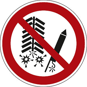 Verbotsschild | Feuerwerk zünden verboten 51.A6368 Verbotsschild | Feuerwerk zünden verboten