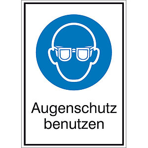 Gebots-Kombischild | Augenschutz benutzen 51.A7040 Gebots-Kombischild | Augenschutz benutzen