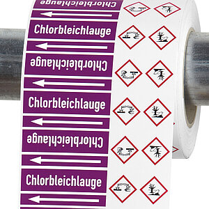 Markierungsband - Rohrleitungskennzeichnung - | Ausführung AG 1 - für Gruppe 4,5,8,9 29.3325 Markierungsband - Rohrleitungskennzeichnung - | Ausführung AG 1 - für Gruppe 4,5,8,9