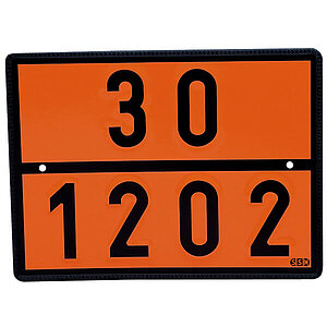 SafetyMarking Gefahrguttafel ADR/GGVS | Gefahrennummer: 30/UN 1202: Dieselkraftstoff, Gas- oder Heizungsöl 64.2300 SafetyMarking Gefahrguttafel ADR/GGVS | Gefahrennummer: 30/UN 1202: Dieselkraftstoff, Gas- oder Heizungsöl