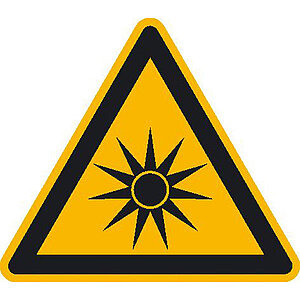 Warnschild | Warnung vor optischer Strahlung