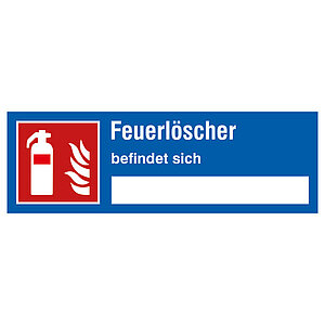 Brandschutz-Hinweisschild | Feuerlöscher befindet sich ...