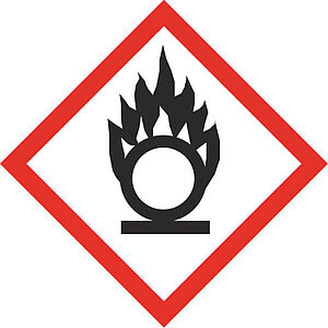 GHS-Gefahrensymbol 03 Flamme über Kreis | Gefahrstoffetikett, selbstklebend 21.B1016 GHS-Gefahrensymbol 03 Flamme über Kreis | Gefahrstoffetikett, selbstklebend