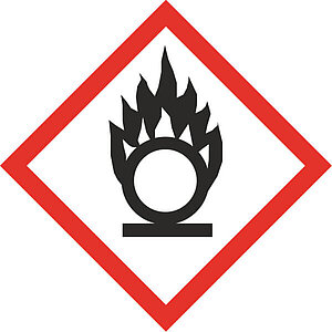 GHS-Gefahrensymbol 03 Flamme über Kreis | Gefahrstoffetikett, selbstklebend
