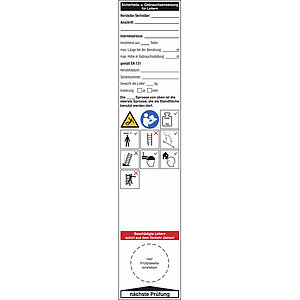 Grundplakette und Gebrauchsanweisung | für Leitern