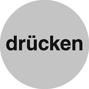 Türschild | Drücken (silber/schwarz) 28.5610 Türschild | Drücken (silber/schwarz)