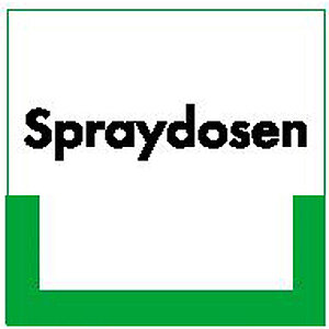 Abfallkennzeichnung - Textschild | Spraydosen 43.6786 Abfallkennzeichnung - Textschild | Spraydosen