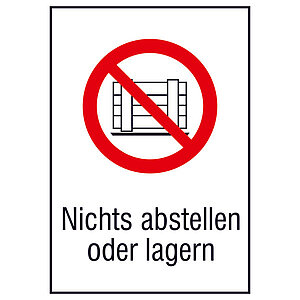 Verbots-Kombischild | Nichts abstellen oder lagern 11.1150 Verbots-Kombischild | Nichts abstellen oder lagern