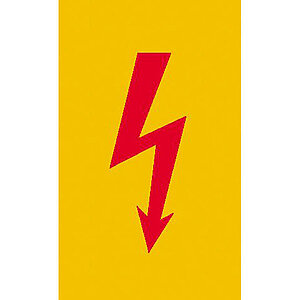 Warnschild | Spannungszeichen (Roter Blitz) 21.1364 Warnschild | Spannungszeichen (Roter Blitz)