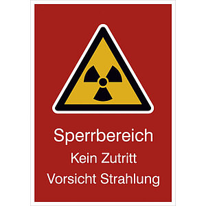 Warn-Kombischild - Strahlenschutz | Sperrbereich Kein Zutritt Vorsicht Strahlung 43.2125 Warn-Kombischild - Strahlenschutz | Sperrbereich Kein Zutritt Vorsicht Strahlung