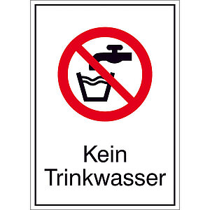 Verbots-Kombischild | Kein Trinkwasser 51.A6071 Verbots-Kombischild | Kein Trinkwasser