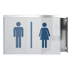 GlasFix Fahnenschild | bestehend aus 2 Echtglas-Schildern und einem Edelstahlbügel CO1120 GlasFix Fahnenschild | bestehend aus 2 Echtglas-Schildern und einem Edelstahlbügel