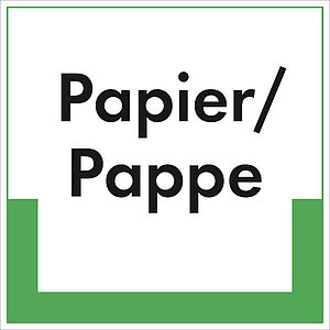 Abfallkennzeichnung - Textschild | Papier / Pappe