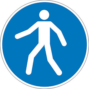 Gebotsschild | Fußgängerweg benutzen