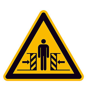 Warnschild | Warnung vor Quetschgefahr