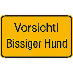 Hinweisschild - Grundbesitzkennzeichnung | Vorsicht! Bissiger Hund 11.5599 Hinweisschild - Grundbesitzkennzeichnung | Vorsicht! Bissiger Hund