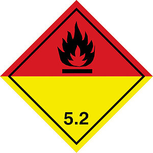 SafetyMarking Gefahrzettel nach ADR | Klasse 5.2, Organische Peroxide 21.2274 SafetyMarking Gefahrzettel nach ADR | Klasse 5.2, Organische Peroxide