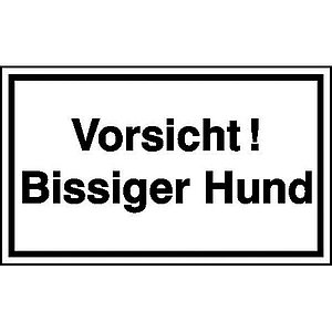 Hinweisschild - Grundbesitzkennzeichnung | Vorsicht! Bissiger Hund 11.5342 Hinweisschild - Grundbesitzkennzeichnung | Vorsicht! Bissiger Hund
