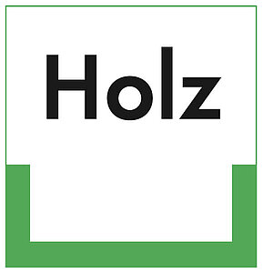 Abfallkennzeichnung - Textschild | Holz