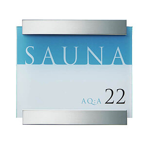 CLEAR Türschild | zwei Sicherheitsglasscheiben mit zwei edlen Aluminiumhaltern CG5416 CLEAR Türschild | zwei Sicherheitsglasscheiben mit zwei edlen Aluminiumhaltern