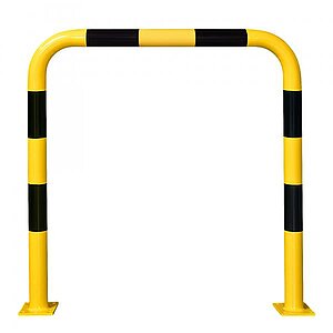 Rammschutzbügel Stahl | (BxH) 100,0 x 120,0 cm, zum Aufdübeln, gelb/schwarz MW18822 Rammschutzbügel Stahl | (BxH) 100,0 x 120,0 cm, zum Aufdübeln, gelb/schwarz