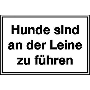 Hinweisschild - Wald- und Freizeitanlagen | Hunde sind an der Leine zu führen