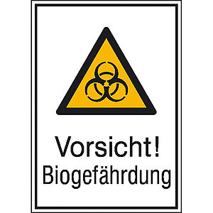 Warn-Kombischild | Vorsicht! Biogefährdung