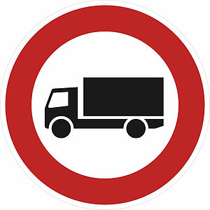Verkehrsschild | Verbot für Kraftfahrzeuge über 3,5 t VZ: 253 53.5732 Verkehrsschild | Verbot für Kraftfahrzeuge über 3,5 t VZ: 253