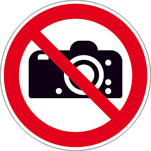 Verbotsschild | Fotografieren verboten