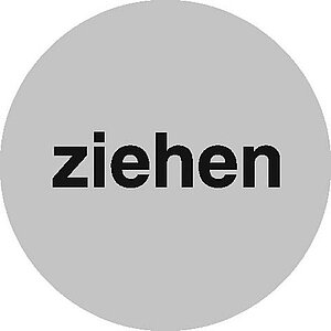 Türschild | Ziehen (silber/schwarz)