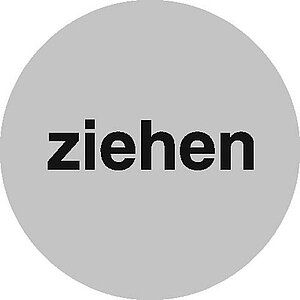 Türschild | Ziehen (silber/schwarz) 28.5611 Türschild | Ziehen (silber/schwarz)