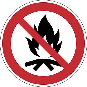Verbotsschild | Lagerfeuer verboten