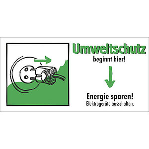 Etiketten - Umweltschutz beginnt hier | Energie sparen, Elektrogeräte ausschalten 35.6955 Etiketten - Umweltschutz beginnt hier | Energie sparen, Elektrogeräte ausschalten