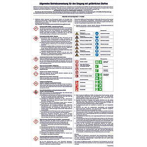 Aushang - Gefahrstoffe | Allgemeine Betriebsanweisung für den Umgang