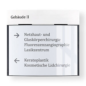 PacificX Infotafel A4 Querformat | leicht gewölbtes Wandschild mit weißer Kopfleiste zum Beschriften